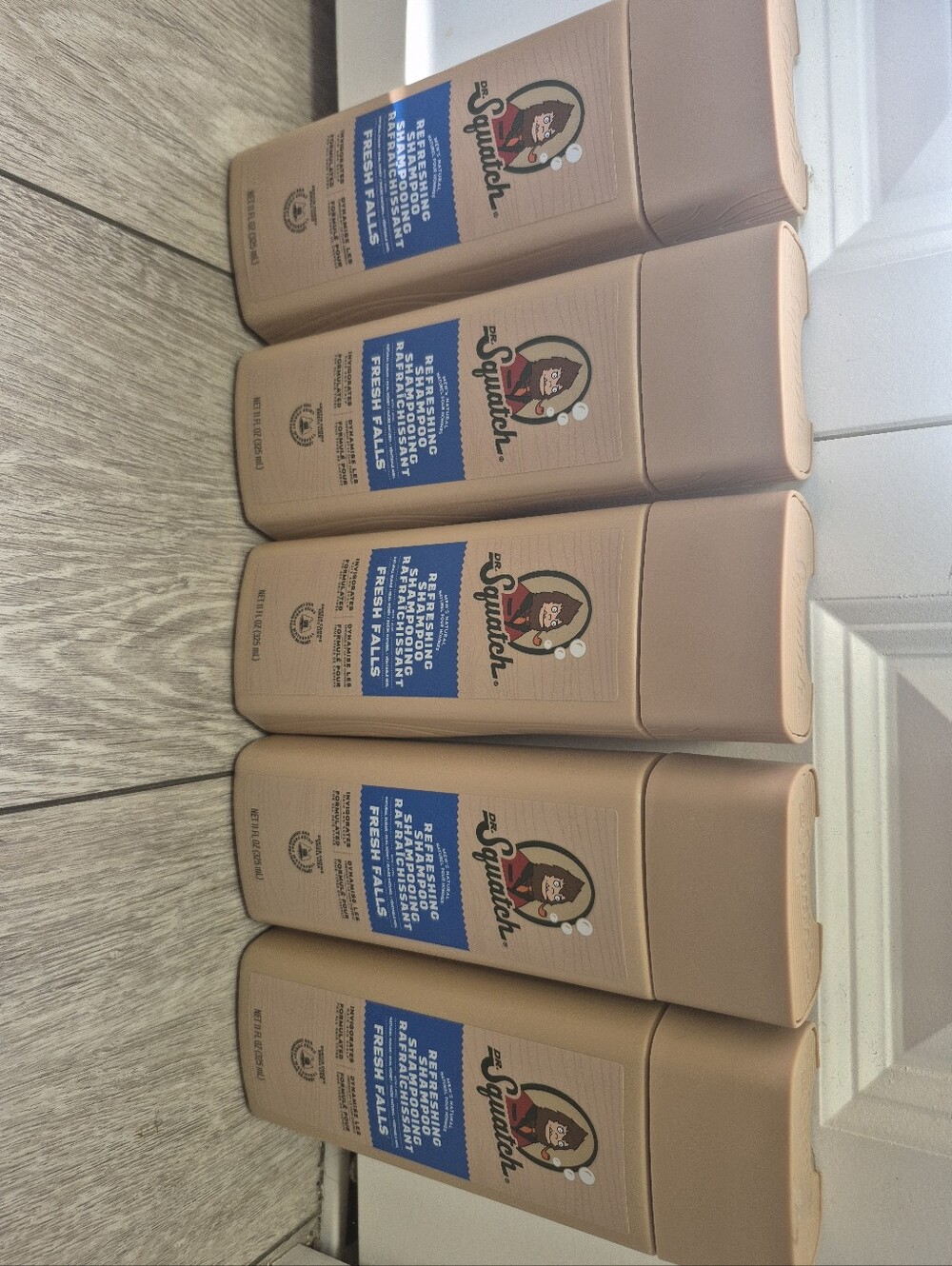 5x Dr. Squatch Men's Natural Refreshing Shampoo Fresh Falls Scent 11 fl oz NEW